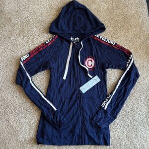 Cleveland Indians Blue Hooded Sweater